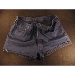 LEVIS CUTOFF JEAN SHORT Womens Size 38 W 36 MEASURED Blue Daisy Dukes HIGH WAIST